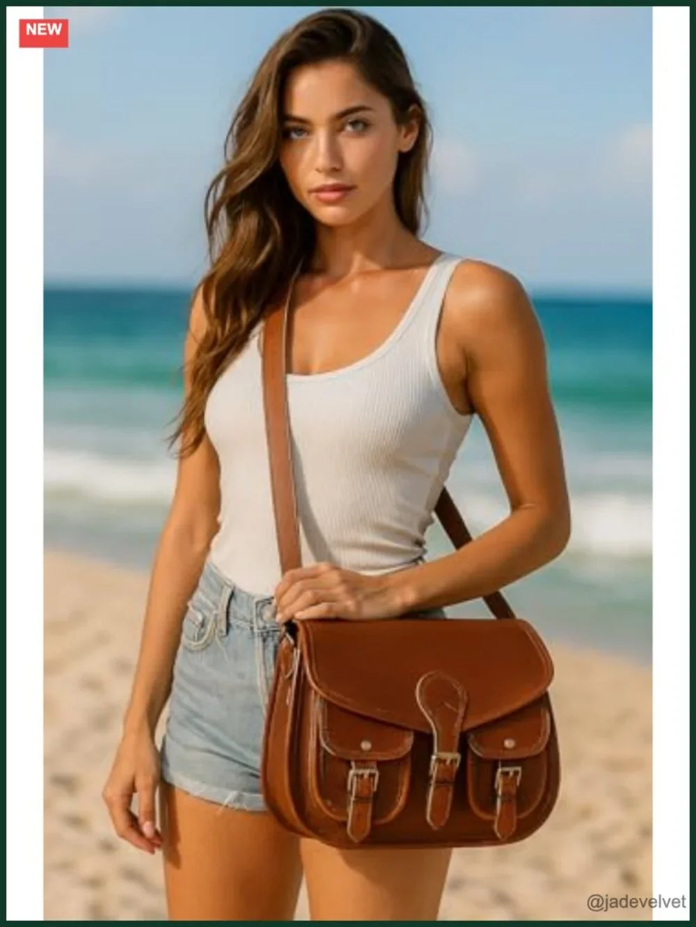 Genuine Leather Messenger Bag Crossbody Satchel Shoulder Bag